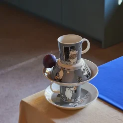 MOOMIN ARABIA Arabia Mummi Bolle 15cm Mummipappa Grå