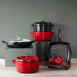 CHRISTIANIA 1739 Støpejernsgryte med Glasslokk 3,9L Sort