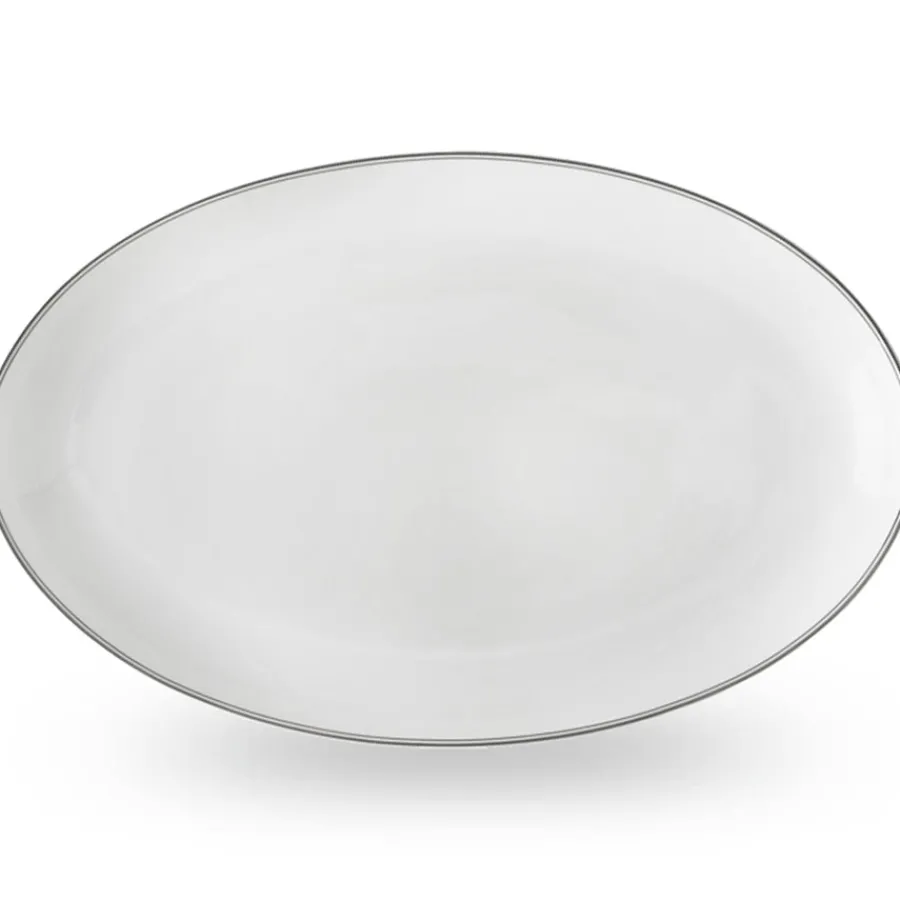 WIK & WALSØE FAT OVALT 39CM HVIT/