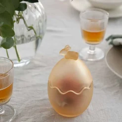 HADELAND GLASSVERK Frostet Glassegg fra Hadeland