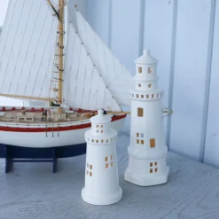 PORSGRUNDS PORSELÆNSFABRIK Fyrtårn Lykt 25 cm – Porsgrund Porselen | Maritim stemning med LED