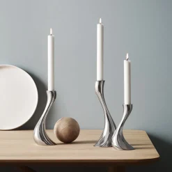 GEORG JENSEN Cobra Lysestake 24cm blankt rustfritt stål