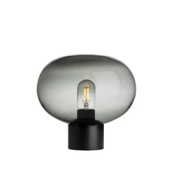HADELAND GLASSVERK Arkiv Bordlampe 4169 Røkgrå Liten