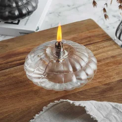 HADELAND GLASSVERK Aurora Oljelampe Optikk Klar