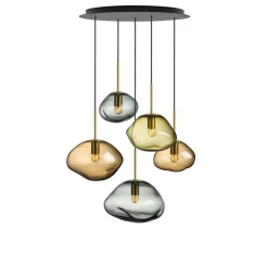 HADELAND GLASSVERK Crystal Stone Pendellampe