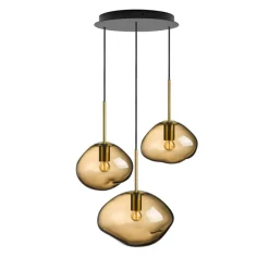 HADELAND GLASSVERK Crystal Stone Pendellampe