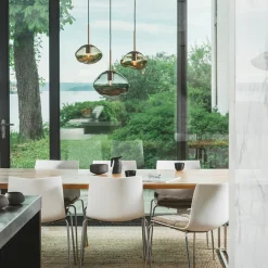 HADELAND GLASSVERK Crystal Stone Pendellampe