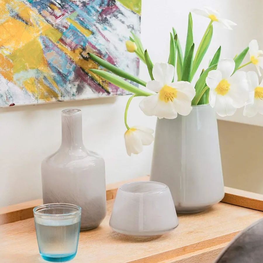 HADELAND GLASSVERK Dugg Vase 20cm Grå