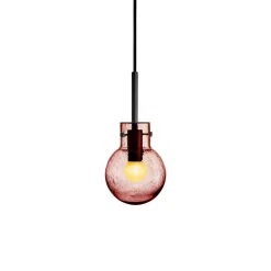 HADELAND GLASSVERK Krystallkule Taklampe Soda Morgenrød