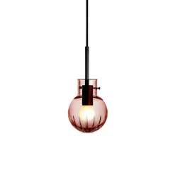 HADELAND GLASSVERK Krystallkule Taklampe Stor Stjerne Morgenrød