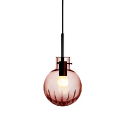 HADELAND GLASSVERK Krystallkule Taklampe Stor Stjerne Morgenrød