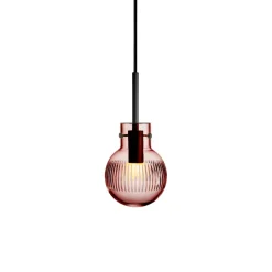 HADELAND GLASSVERK Krystallkule Taklampe Skjær Morgenrød