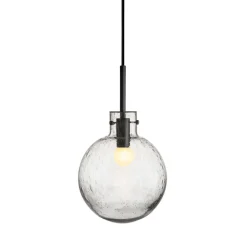 HADELAND GLASSVERK Krystallkule Taklampe Soda Klar