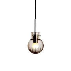 HADELAND GLASSVERK Krystallkule Taklampe Stor Stjerne Kakao