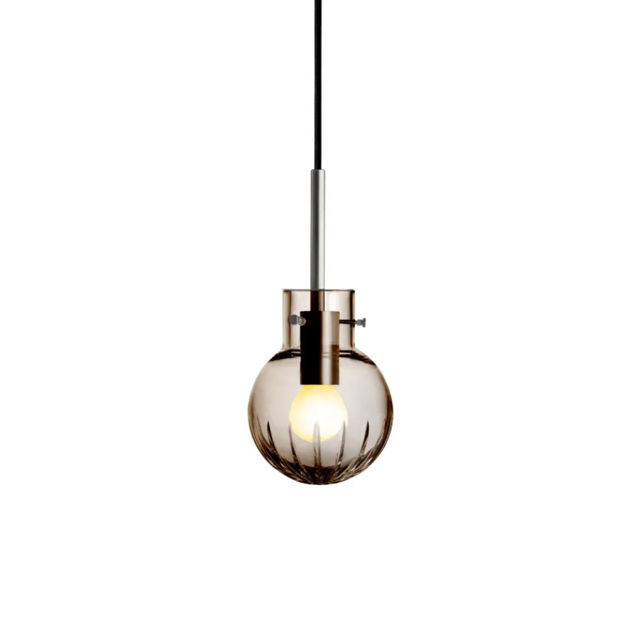 HADELAND GLASSVERK Krystallkule Taklampe Stor Stjerne Kakao