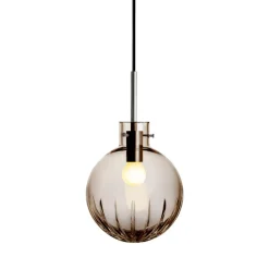 HADELAND GLASSVERK Krystallkule Taklampe Stor Stjerne Kakao