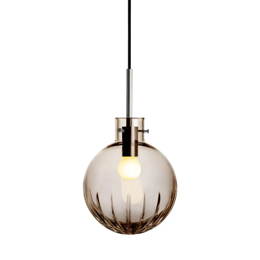 HADELAND GLASSVERK Krystallkule Taklampe Stor Stjerne Kakao