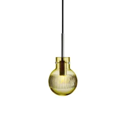 HADELAND GLASSVERK Krystallkule Taklampe Skjær Oliven