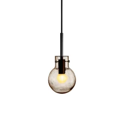 HADELAND GLASSVERK Krystallkule Taklampe Soda Kakao