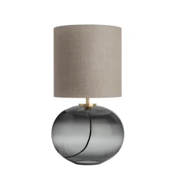 HADELAND GLASSVERK Senja Bordlampe Røkgrå