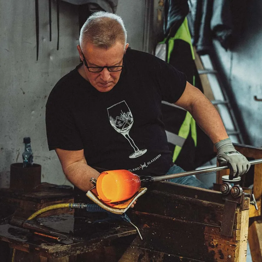 HADELAND GLASSVERK Sine Vase 29,5x11cm Kakao