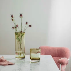 HADELAND GLASSVERK Sine Vase 29,5x11cm Oliven