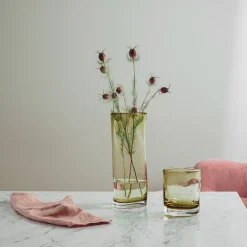 HADELAND GLASSVERK Sine Vase 29,5x11cm Oliven