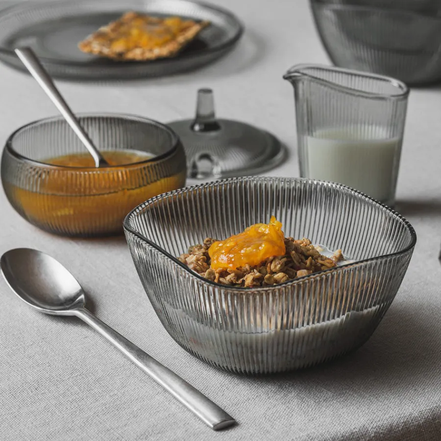 HADELAND GLASSVERK Siri Bolle 13cm Røkgrå 4pk