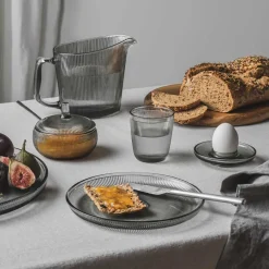 HADELAND GLASSVERK Siri Skål m/Lokk Røkgrå