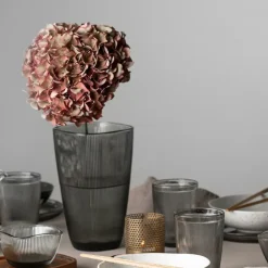 HADELAND GLASSVERK Siri Vase 21cm Røkgrå