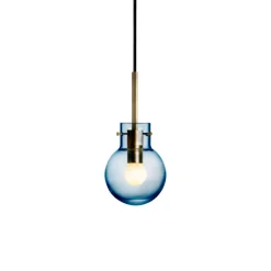 HADELAND GLASSVERK Stålblå Taklampe