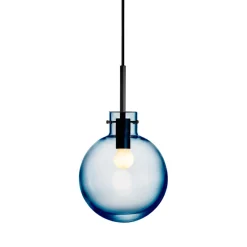 HADELAND GLASSVERK Stålblå Taklampe