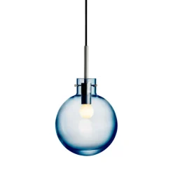 HADELAND GLASSVERK Stålblå Taklampe