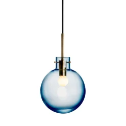 HADELAND GLASSVERK Stålblå Taklampe