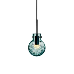 HADELAND GLASSVERK Taklampe Finn Blågrønn