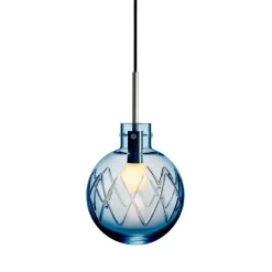 HADELAND GLASSVERK Taklampe Stålblå