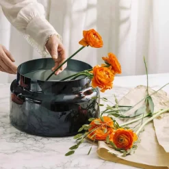 HADELAND GLASSVERK Tindre Vase/Lyslykt Røkgrå 17,8cm