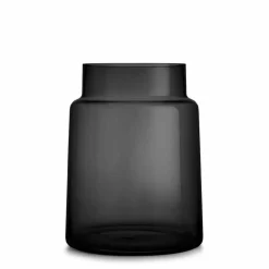 HADELAND GLASSVERK Tindre Vase/Lyslykt Røkgrå 30,5cm