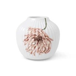 KÄHLER DESIGN Kähler Hammershøi Poppy Vase 13cm Hvit m/Dekor