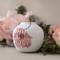 KÄHLER DESIGN Kähler Hammershøi Poppy Vase 13cm Hvit m/Dekor