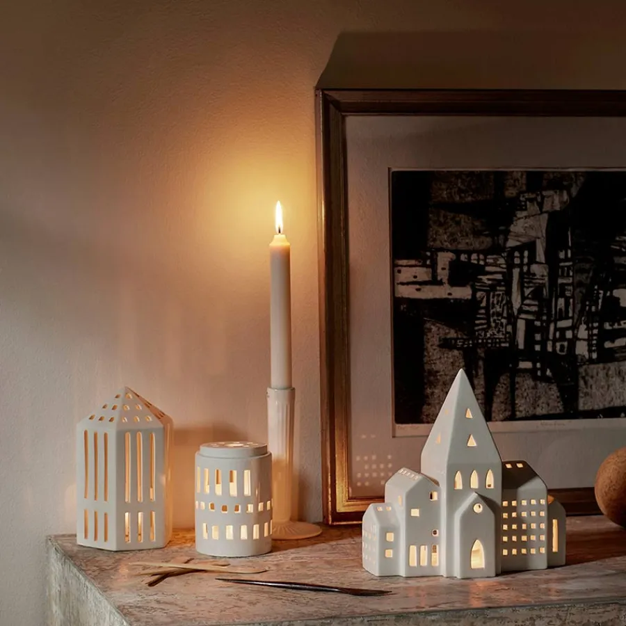 KÄHLER DESIGN Kähler Urbania Lyshus By 21cm Hvit