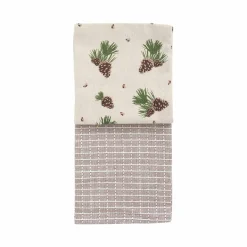 CHRISTIANIA 1739 Kjøkkenhåndkle Furu/Mønster Bomull 50X70cm 2pk