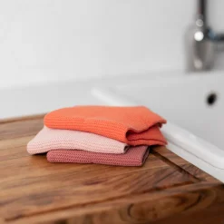 CHRISTIANIA 1739 Klut Fersken Mix Bomull 25x25cm 3pk