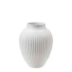 KNABSTRUP KERAMIK Vase 12,5cm Riflet Hvit