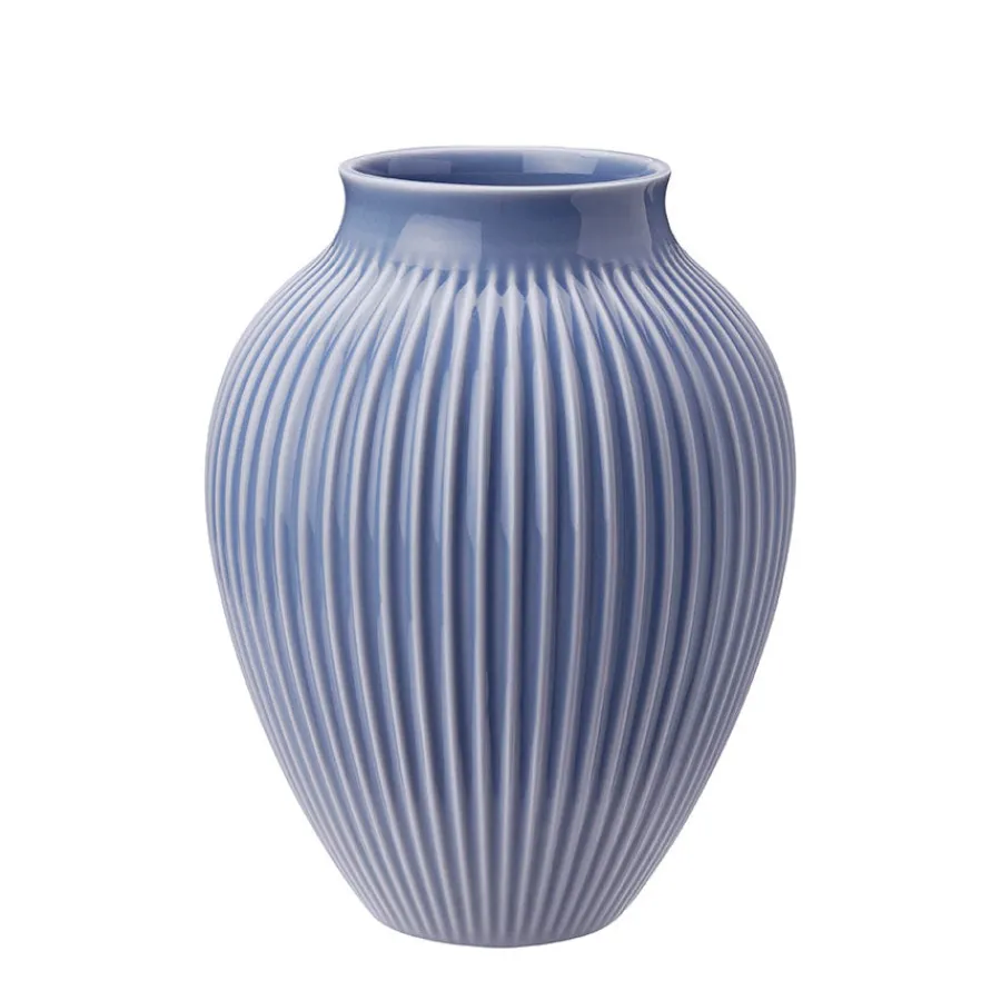 KNABSTRUP KERAMIK Vase 27cm Riflet Lavendel