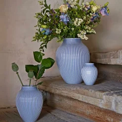 KNABSTRUP KERAMIK Vase 20cm Riflet Lavendel