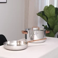 LØVE Løve Boen Stekepanne 3-Ply 28cm Med Rosegull Håndtak