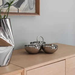 LØVE Løve Vinje Skål 3 i 1 Rustfritt Stål 23cm x 11cm Sølv