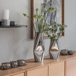 LØVE Løve Vinje Vase Rustfritt Stål 24,5cm Sølv