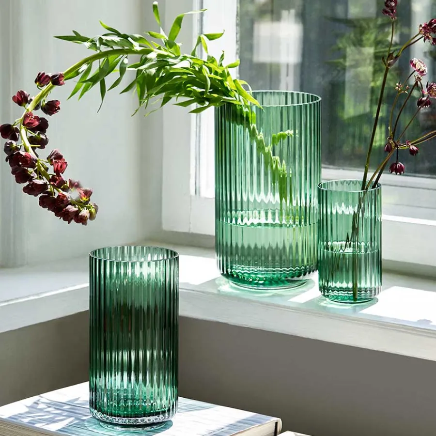 LYNGBY Porcelæn Vase 20,5cm Grønn Glass